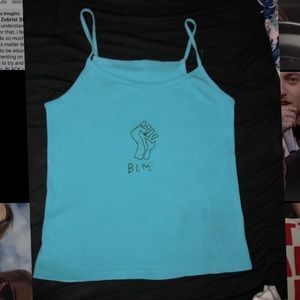 blue blm tank top